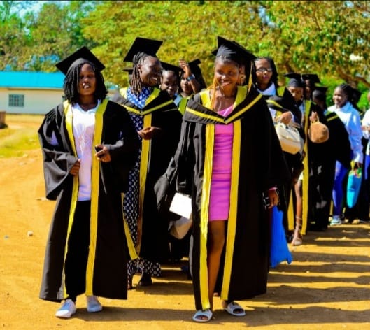 Graduates from the BHOG program celebrating their academic achievement in Kenya