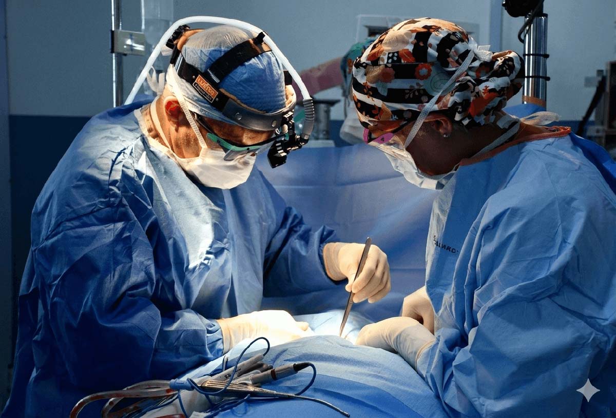 Surgical procedure at Brase Clinic, Kenya Relief’s community medical clinic in Migori, Kenya